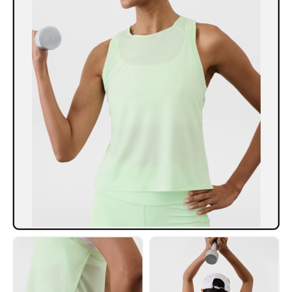 Athleta Grid Knit Singlet Tank Top
